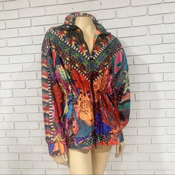 Farm Rio Women’s Black Cool Leopards Windbreaker - Picture 10 of 12